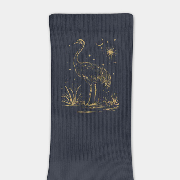 Moonlit Ostrich – Mystical Desert Guardian Under Starry Skies by TuncGK