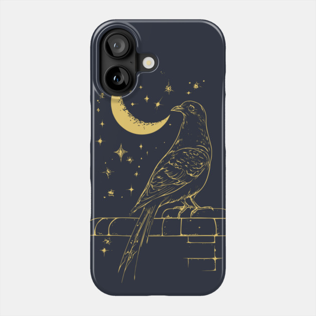 Urban Celestial Pigeon – A Bird of the Night Sky Phone Case by TuncGK