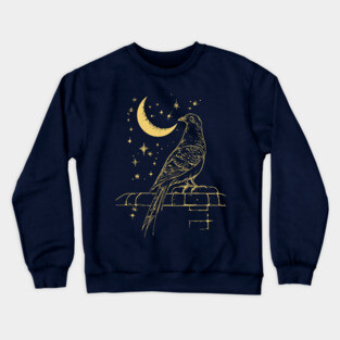 Urban Celestial Pigeon – A Bird of the Night Sky Crewneck Sweatshirt