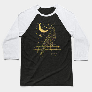 Urban Celestial Pigeon – A Bird of the Night Sky Baseball T-Shirt