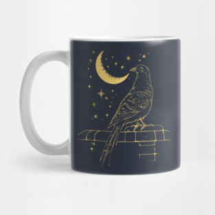 Urban Celestial Pigeon – A Bird of the Night Sky Mug