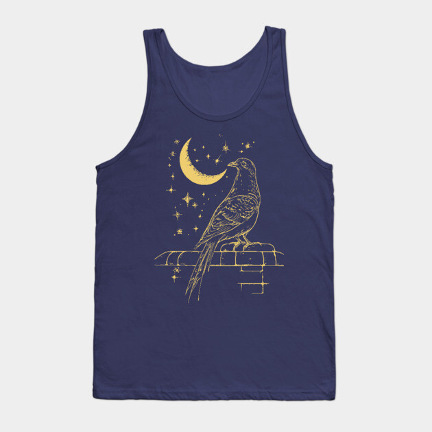 Urban Celestial Pigeon – A Bird of the Night Sky Tank Top by TuncGK