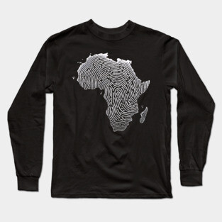 Africa DNA, Africa Fingerprint Long Sleeve T-Shirt