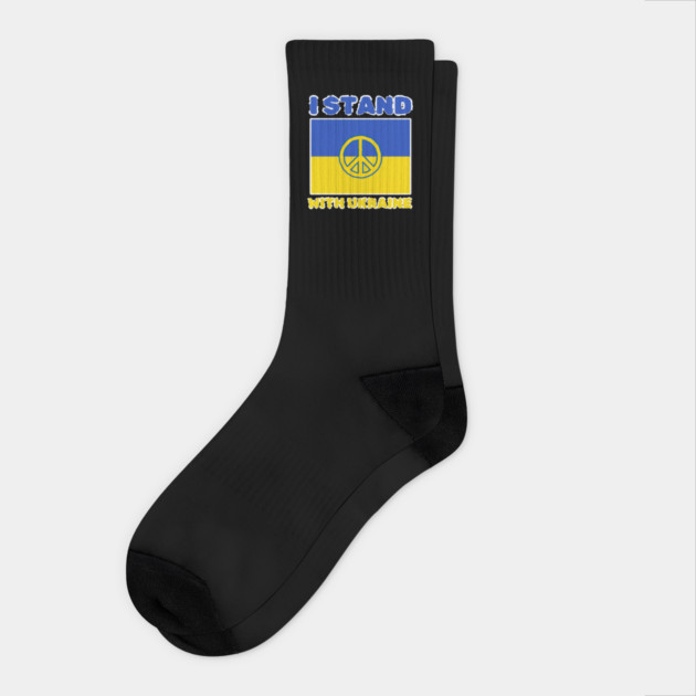 I Stand With Ulraine Socks by Creatifly Graphic Tees