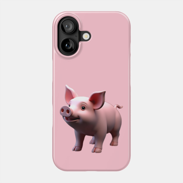Pink Baby Pig Phone Case by animegirlnft