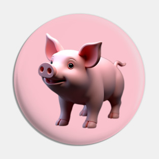 Pink Baby Pig Pin