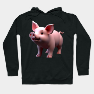 Pink Baby Pig Hoodie