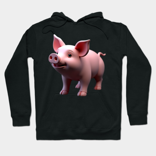 Pink Baby Pig Hoodie by animegirlnft