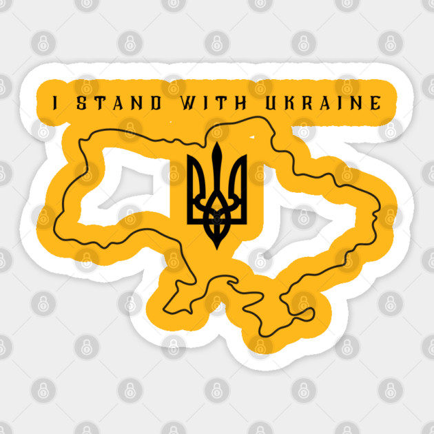 I Stand With Ukraine Sticker by Creatifly Graphic Tees