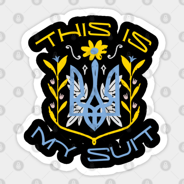 This is my suit Sticker by Creatifly Graphic Tees