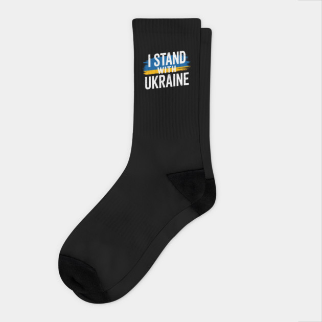 I Stand With Ukraine Socks by Creatifly Graphic Tees