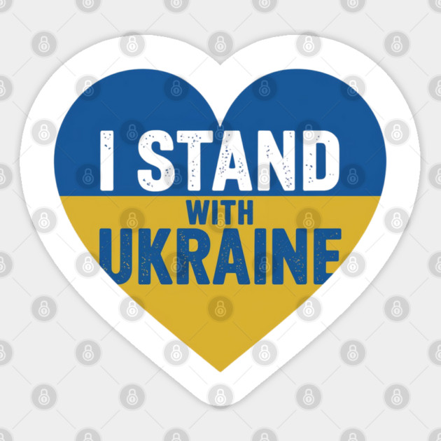 I Stand With Ukraine Sticker by Creatifly Graphic Tees