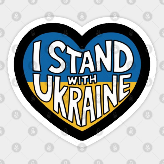 I Stand With Ukraine Sticker by Creatifly Graphic Tees