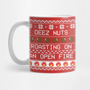 Roasting Deez Nuts Ugly Sweater Mug