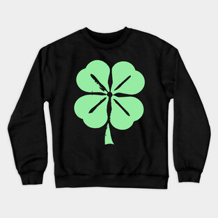 Minimalist Four Leaf Clover Crewneck Sweatshirt