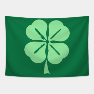 Minimalist Four Leaf Clover Tapestry