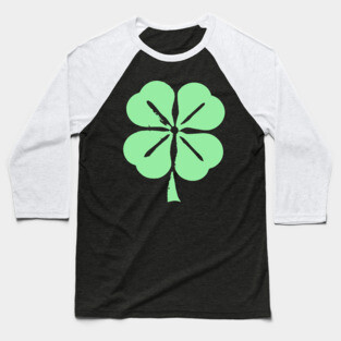Minimalist Four Leaf Clover Baseball T-Shirt