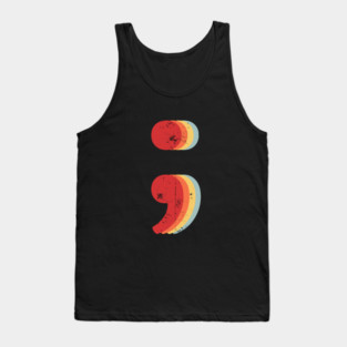 Vintage semicolon Tank Top