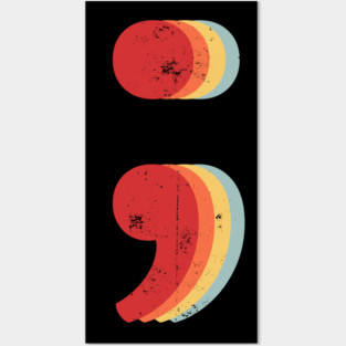 Vintage semicolon Posters and Art