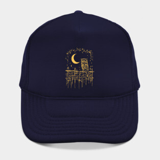 Celestial Barn Owl Perched Under the Moon – Mystical Night Guardian Hat