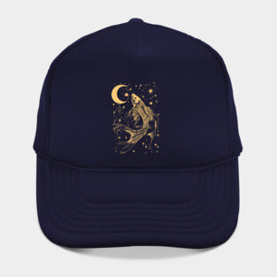 Celestial Goldfish Floating in the Night – Mystic Water Spirit Hat