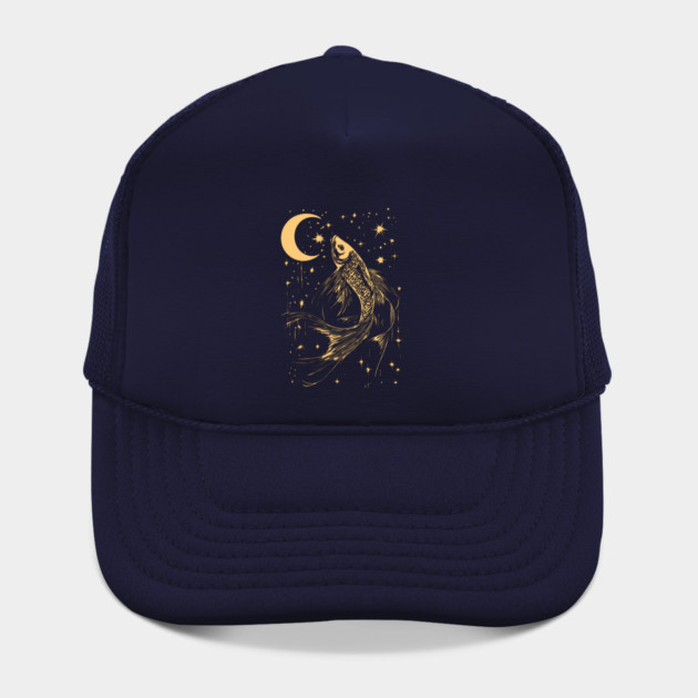 Celestial Goldfish Floating in the Night – Mystic Water Spirit by TuncGK