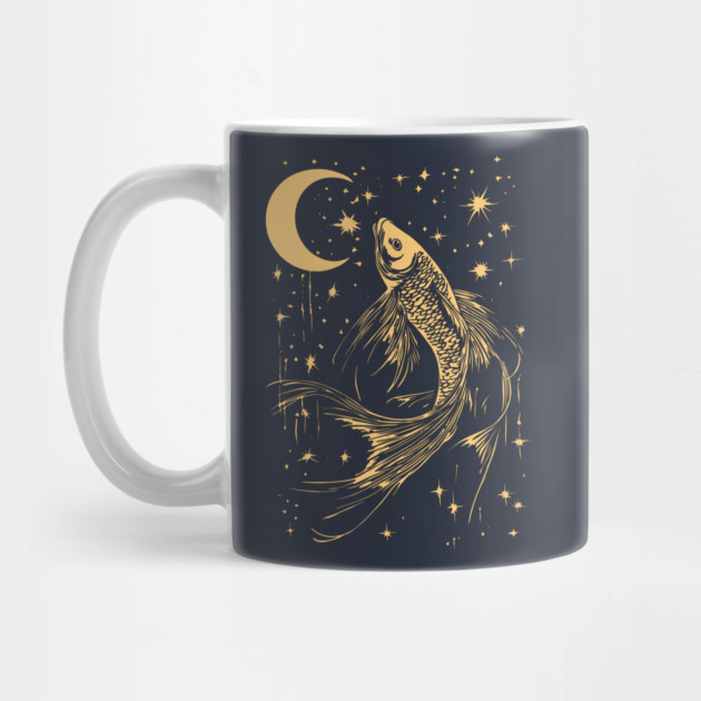 Celestial Goldfish Floating in the Night – Mystic Water Spirit by TuncGK