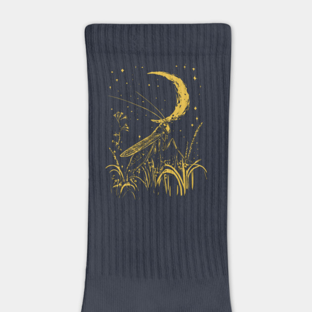 Mystical Grasshopper on the Crescent Moon – Night’s Whisper by TuncGK