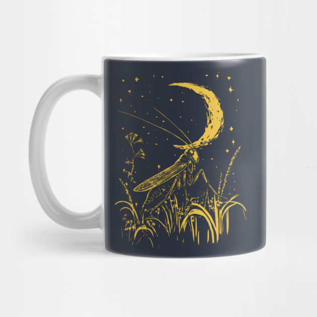 Mystical Grasshopper on the Crescent Moon – Night’s Whisper by TuncGK