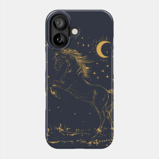 Celestial Horse in Motion – Wild Spirit Under the Stars Phone Case