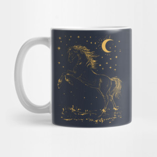 Celestial Horse in Motion – Wild Spirit Under the Stars Mug