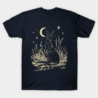 Mystical Kangaroo Under Starlit Sky – Celestial Outback Dream T-Shirt