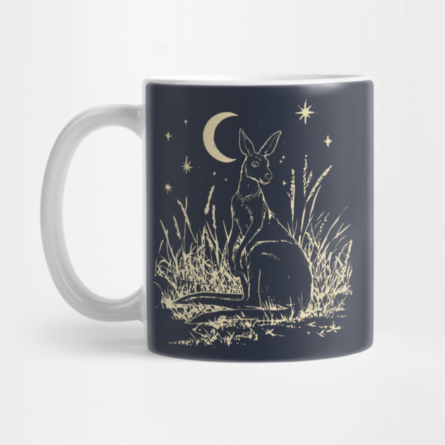 Mystical Kangaroo Under Starlit Sky – Celestial Outback Dream by TuncGK