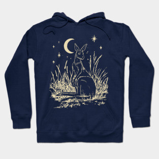 Mystical Kangaroo Under Starlit Sky – Celestial Outback Dream Hoodie