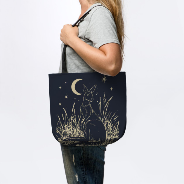 Mystical Kangaroo Under Starlit Sky – Celestial Outback Dream by TuncGK