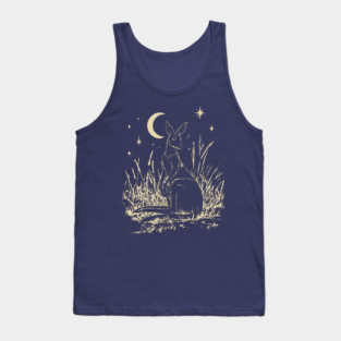 Mystical Kangaroo Under Starlit Sky – Celestial Outback Dream Tank Top
