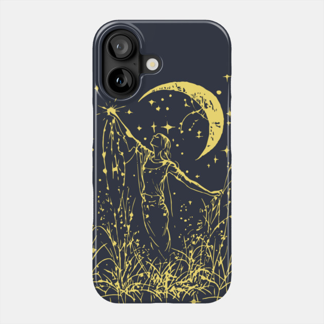 Celestial Goddess Under the Moon – Feminine Lunar Energy Phone Case by TuncGK