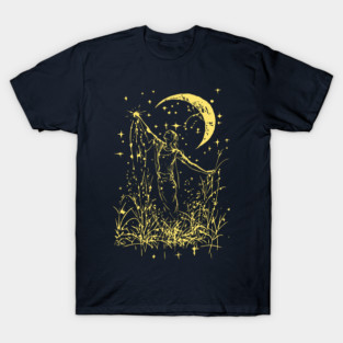 Celestial Goddess Under the Moon – Feminine Lunar Energy T-Shirt