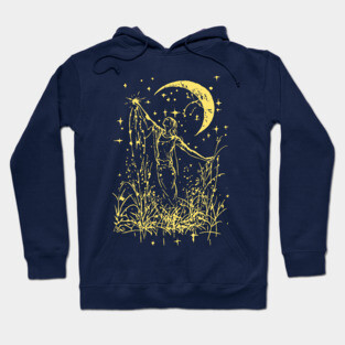 Celestial Goddess Under the Moon – Feminine Lunar Energy Hoodie