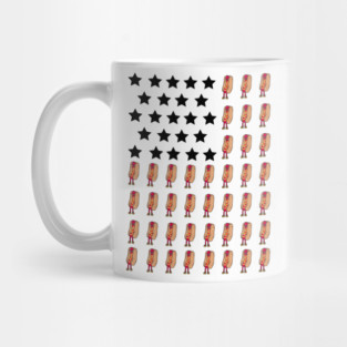 Weathered Resilience: Distressed Stars and Stripes Mug