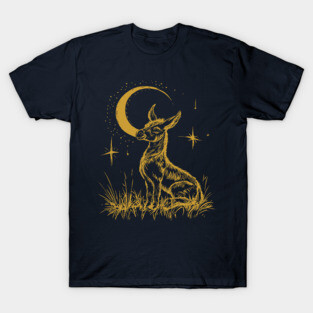 Celestial Baby Donkey Under the Moon – Gentle Nighttime Whimsy T-Shirt