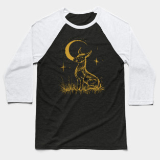Celestial Baby Donkey Under the Moon – Gentle Nighttime Whimsy Baseball T-Shirt