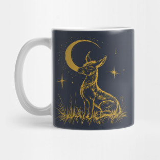 Celestial Baby Donkey Under the Moon – Gentle Nighttime Whimsy Mug