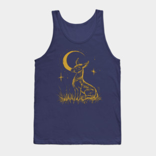 Celestial Baby Donkey Under the Moon – Gentle Nighttime Whimsy Tank Top