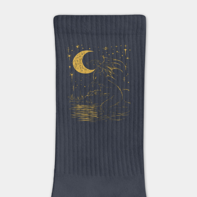 Mystical Dragon by the Moonlit Waters – Celestial Fantasy Beast by TuncGK