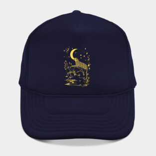 Celestial Leopard in the Night – Moonlit Jungle Majesty Hat