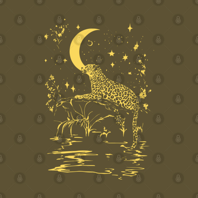 Celestial Leopard in the Night – Moonlit Jungle Majesty by TuncGK