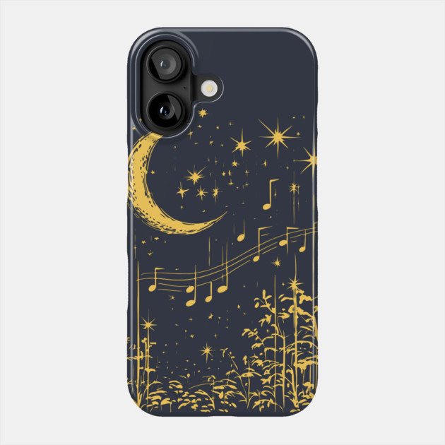 Melodies in the Moonlight – Mystical Music and Nature Fusion Phone Case by TuncGK