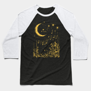 Melodies in the Moonlight – Mystical Music and Nature Fusion Baseball T-Shirt