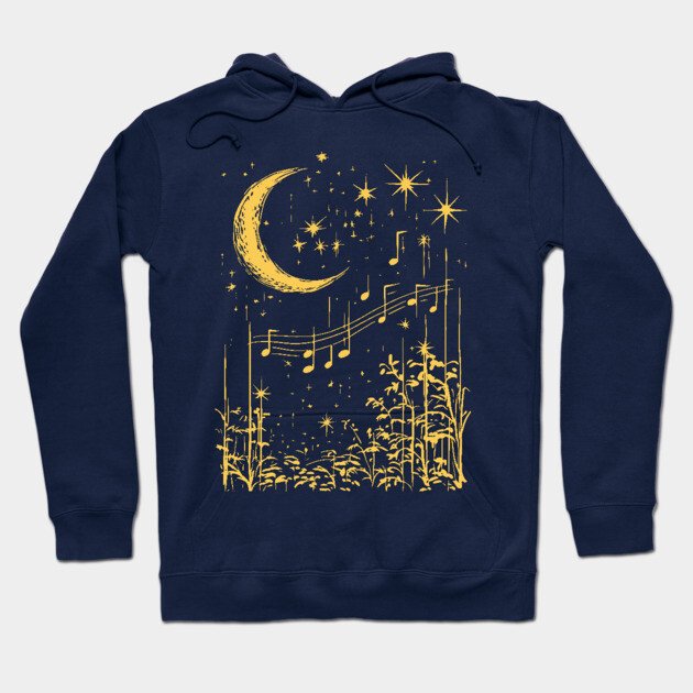 Melodies in the Moonlight – Mystical Music and Nature Fusion Hoodie by TuncGK